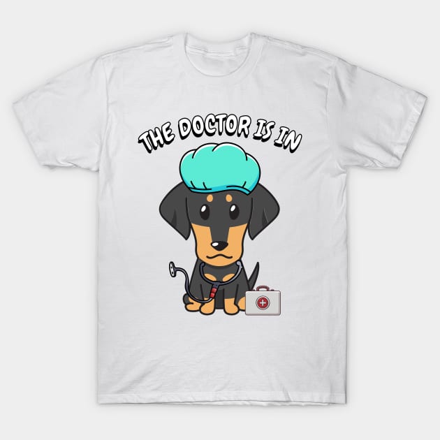 Cute dachshund dog is a doctor T-Shirt by Pet Station